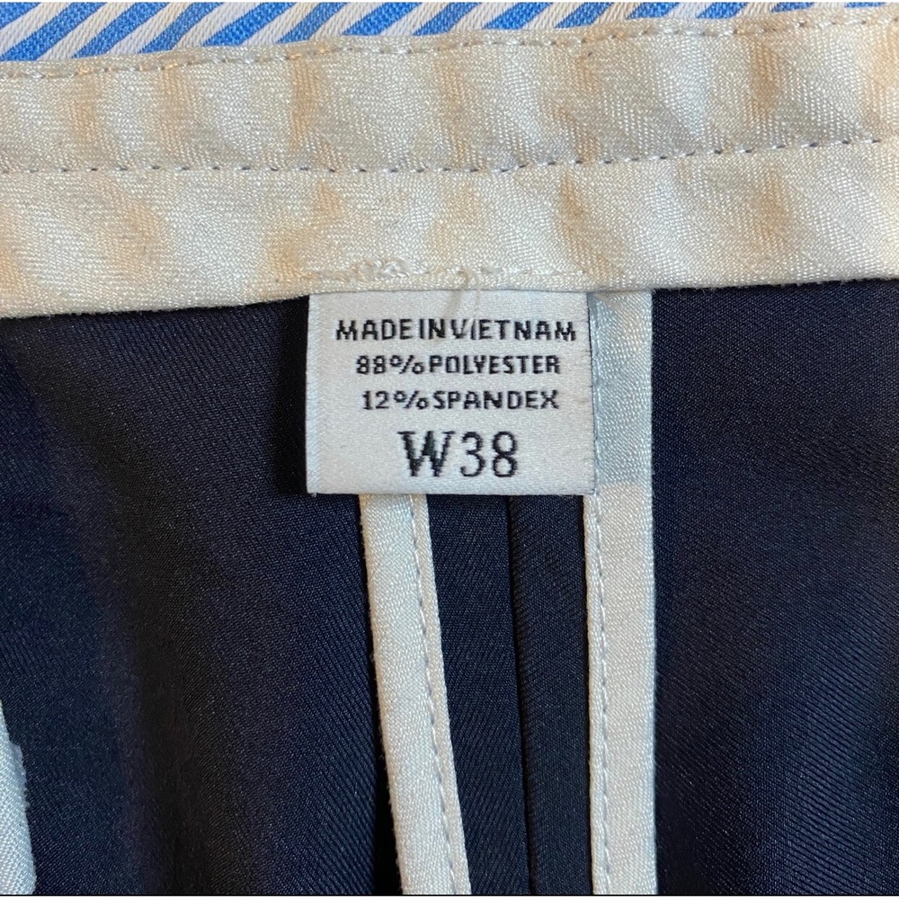 FJ FootJoy Blue Pleated Casual Performance Golf Chino Shorts Bermudas Men 38x10 - Picture 4 of 9